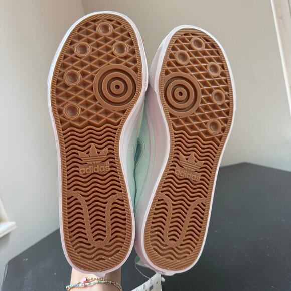 NWT Adidas Nizza Slip-on Cap Toe Canvas‎ Sneaker Aqua Blue Women’s 7.5 US - Picture 11 of 11